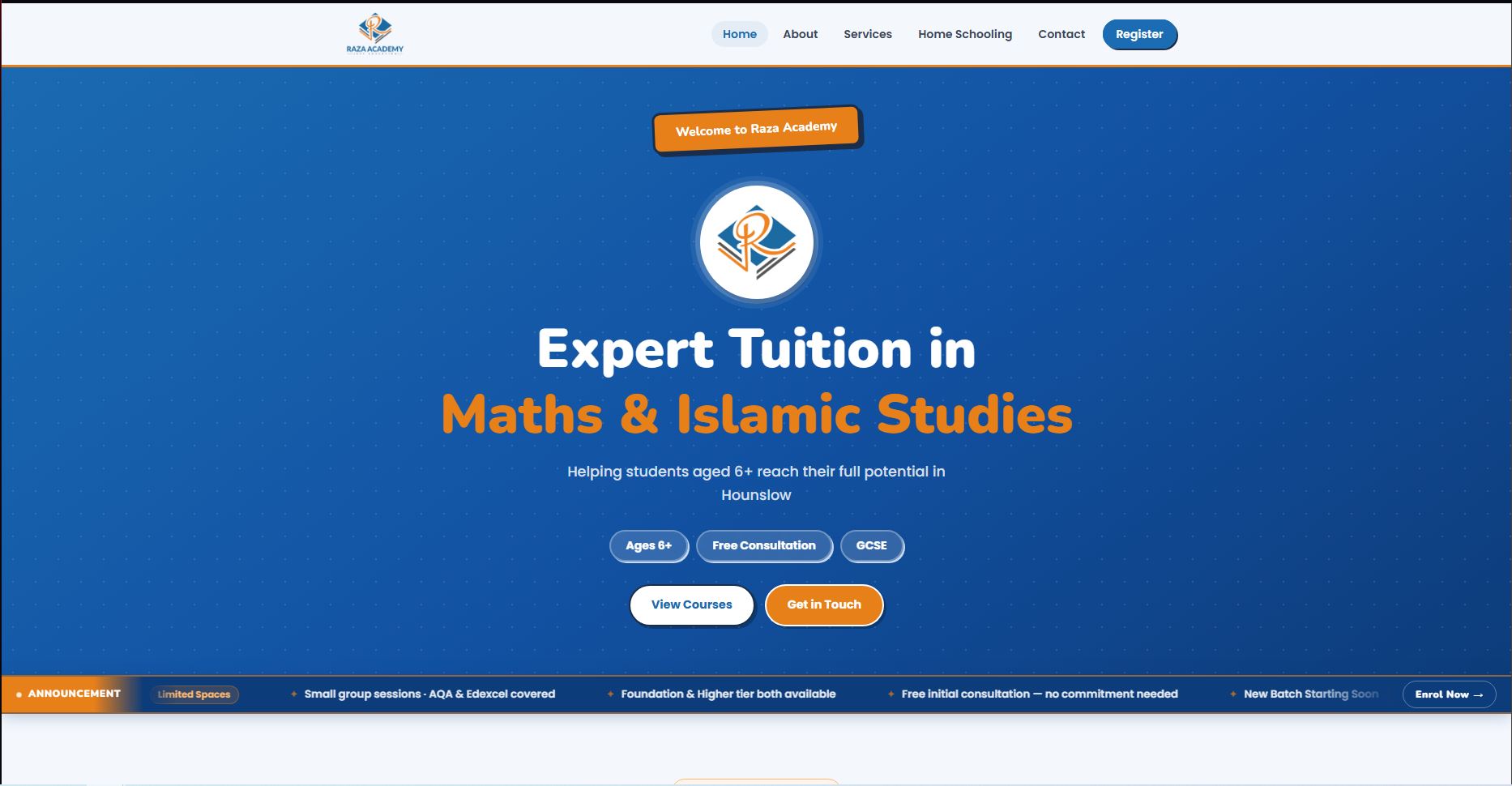 Raza Academy website
