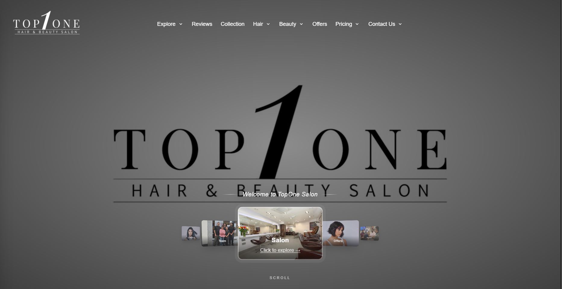 Top One Salon website